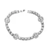 Collar de diamantes dorados con sonrisa y costuras de personalidad hip-hop europea y americana para hombre, moderno y moderno, accesorios de cadena para clavícula.
