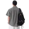 Ropa de Hombre Xintang 2026 Verano Nueva Camisa de Cuadros para Hombre, Estilo Retro Japonés, Chaqueta Camisa Casual con Cuello Campana para Jóvenes
