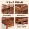 Estante de Almacenamiento de Escritorio de Doble Capa de Malla para Snacks de Oficina, Soporte para Taza de Agua, Cocina, Dormitorio, Estante de Metal sin Instalación