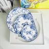 Nova Série Tigre Vermelho e Azul Dijia Louças Estilo Europeu Doméstico Porcelana Óssea Prato Ocidental para Bife Caixa de Presente Combinação Atacado