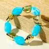 Pulseiras Transfronteiriças Europeias e Americanas, Pulseiras Exageradas de Acrílico, Conjunto de Pulseiras Coloridas em Blocos com Contas
