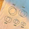 Pendientes de aro grandes de plata para mujer, pendientes de botón con pasador de plata, pendientes de aro lisos elegantes, alta gama de lujo, pendientes de aro de estilo minimalista