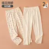 Nuevos leggings de algodón puro para niñas de otoño, pantalones base de ropa interior para niños, pantalones largos, pantalones para el hogar de bebé, pantalones para dormir 100% algodón sin costuras