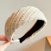 Diadema de Esponja Color Café Otoño Invierno para Mujer Estilo Coreano Uso Diario Versátil Diadema Alta para la Frente para Lavarse la Cara Atadura de Pelo Pinza para el Cabello