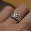 Zhen Rong desea nuevo anillo de búho de plata tailandesa retro chapado en s925 tótem animal europeo y americano anillo de dedo de águila para mujer