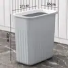 Cubo de Basura Grande y Extra Grueso para Uso Doméstico en Baño, Sala de Estar, Cocina, Dormitorio de Estudiantes, Papelera Portátil de Gran Capacidad