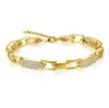 Pulsera de Plata S925 Estilo Europeo y Americano con Moissanita, Lujo Ligero, Moderna, Sensación de Alta Gama, Diseño Nuevo, Pulsera de Cadena, Personalización de Fábrica