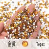 Venda Quente Transfronteiriça 1440 Peças Por Pacote Vidro Fundo Plano Leque para Nail Art em Formato de Leque DIY Nude Ab Redondo Acessórios Atacado