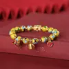 Pulsera de cloisonné gris fragante de Pekín, pulsera de esmalte cloisonné, pulsera bulliciosa de esmalte de color para pareja, novias, flores, regalo para hombres y mujeres