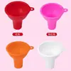 Embudo de silicona de boca ancha para el hogar para dispensar comida para bebés, aceite, vino, fórmula infantil, arroz y frijoles; embudo de cocina de boca ancha