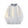 Camiseta Suelta con Hombro Caído para Hombre, Top Casual Simple de Cuello Redondo para Primavera y Otoño, Camiseta Básica para Hombre con Bloques de Color Inspirados en Líneas