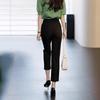 Pantalones Caquis para el Trabajo para Mujer Primavera y Otoño 2024 Nuevos Pantalones de Traje Holgados Rectos de Cintura Alta Ajustados Casuales Pantalones Cigarrillo