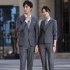 Traje de Negocios de Primavera y Otoño Traje del Mismo Estilo para Hombres y Mujeres traje Negocios Profesores Ropa de Trabajo Bancaria Vestido Traje Profesional Mujeres