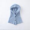Balaclava infantil de peça única estilo japonês e coreano, cachecol com capuz, suéter de tricô, xale quente para outono e inverno adulto, tendência