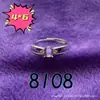 Anel oval denier 4*6M design original joia suporte vazio cravação fundo pontiagudo Hua zi broca fundo plano superfície de ovo anel de cauda