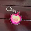 Chaveiro Minecraft Totem Morto-Vivo Maçã Dourada Armadura de Ressurreição Faca Famosa Pingente Acrílico 2D