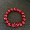 Entrega ao vivo de pulseiras da verdade de seis caracteres de areia dourada roxa pulseiras corajosas de cinábrio para homens e mulheres cinábrio atacado baixo teor