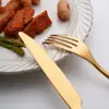 Cubiertos de Acero Inoxidable Estilo Western con Forma de Herradura, Cuchillo para Bistec, Tenedor y Cuchara con Acabado de Lujo, Cucharas para Postre y Café de Grado Alimenticio para Hotel