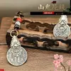Amuleto criativo de dinheiro fantasma de montanha Pixiu, um pequeno pingente com significado auspicioso e promotor de riqueza, pingente de fantasma de montanha, chaveiro vintage de dinheiro fantasma de montanha