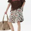 2026 Nuevos Pantalones Cortos Pesados de Jacquard Estilo Americano para Hombre, Modernos de Talla Grande Holgados de Cinco Puntos Casuales para Hombre
