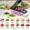 Cortador de verduras multifuncional con 7 cuchillas intercambiables rallador cortador de verduras y frutas cortador de frutas triturador de alimentos