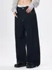 Roupas Masculinas Fengshe / Calça Jeans Masculina Casual Retro Lavada Desgastada estilo Americano, Cós Alto, Perna Larga, Algodão Puro