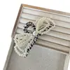 Pin de Pinza de Tiburón de Perlas de Alto Grado Estilo Coreano Pied de Poule Pequeño Clip Fragante, Nuevo Estilo Accesorio para el Cabello