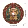 Saia de Árvore de Natal Transfronteiriça Novo Desenho Homem de Gengibre Impressão Digital Decorações de Natal Saia de Árvore Criativa Atacado