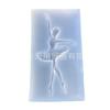 Molde de silicona con espejo para bailarina de ballet, carcasa para teléfono móvil, llavero, mesa, cristal epoxi, joyería hecha a mano, decoración