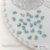 Super Flash 33 Facetas Diamante para Nail Art Girassol Colorido Diamante Flor Exquisita Base de Liga Metálica Joia para Nail Art Acessórios de Diamante Atacado