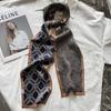 Lenço Longo de Seda Lenço de Seda de Amora Feminino Exquisito Pônei Liso Crepe Cetim Top Camada Dupla Versátil Celebridade da Internet Fita Longa