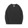 Camiseta de Manga Larga para Hombre Dengjue Estilo Japonés 230g Otoño Unisex Corte Holgado Lisa Doble Costura Color Sólido Camiseta Base