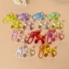 Nuevo Llavero de Perro Globo Transparente Lindo Color Gelatina Dibujos Animados Cachorro Colgante para Bolso de Mujer Adornos Hechos a Mano DIY