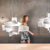 Lustre LED moderno empilhado designer BigBang da Foscarini para restaurante, showroom, sala de estar e escritório
