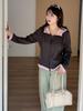 Chamarra Sudadera con Capucha Inno para Mujer Tallas Grandes Bloques de Color, Nuevo Estilo Coreano de Otoño, Sudadera Holgada 333213