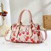 Popular bolso bandolera versátil y elegante con estampado de cerezas, de gran capacidad, simple y moderno, para el día a día, para mujer