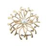Broche Galho de Coral Falso Dourado Roupas Coreanas Joias Cravejado com Diamantes Tipo Pérola Corsage de Liga Pin Feminino Acessórios Versáteis