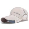 Nova Touca de Baseball Respirável de Malha de Verão Aba Estendida Protetora Solar Touca de Golfe Touca de Aba Larga Masculina