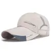 Gorra de Béisbol Transpirable de Malla con Visera Amplia Extendida para el Verano para Hombres, Gorra Estampada de Tejido de Seda, Malla Parcial de Visera Grande, Gorra de Bajo Precio