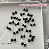 Decorações de Arte para Unhas Laço de Pérola Estilo Francês Cor Mista Laço de Resina 3D Preto e Branco Acessórios de Strass para Unhas DIY