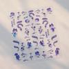 TENSOR nuevo proceso pegatinas para uñas esmeriladas serie de cristal roto pegatinas para uñas adhesivas serie de serpiente pequeña