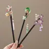 Pasador Imitación Ébano Estilo Antiguo para Mujer, Accesorios Modernos Han Dynasty Cheongsam, Pasador de Madera, Nuevo Pasador con Borla Chinoiserie Super Hada