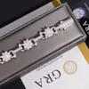 Joyería de Diamante Set Completo de 13 mm Moissanita Plata S925 Flor de Ocho Figura Cadena Cubana Hip-Hop Pulsera de Moda para Hombre