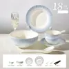 Color bajo cubierta Nórdico repujado antideslizante juego de vajilla de cerámica para el hogar tazón tazón para sopa de fideos plato para pescado combinación libre regalo