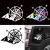 Pegatina de brújula de montaña para coche, pegatina de brújula para coche, pegatina de aventura en la jungla para coche, calcomanía decorativa para motocicleta