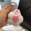 Recompensa de Prova para Alunos no Dia das Mães: Dê a Você um Pequeno Chaveiro de Flor Vermelha, Pingente de Pelúcia para Presente de Formatura, Pingente para Bolsa