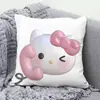 Almohada Hello Kitty Hallokitty Cojín Lindo de Dibujos Animados Corazón de Niña Cojín para Sala de Estar Sofá Oficina Almohada para Descanso de Almuerzo