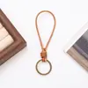 Llavero de Cuerda de Cuero Tejida Colgante Retro Cuerda para Llave de Coche Piel de Vaca Correa para Billetera Correa Corta para Muñeca