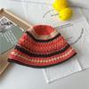 Designer de cor mista tecido chapéu de pescador feminino verão oco respirável balde chapéu elegante all-match bacia chapéu proteção solar guarda-sol