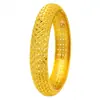 Pulsera de Aleación Chapada en Oro de Venta Caliente Novia de Dubái India Lujo Ligero para Mujer Boda Oro Arena Pulsera Joyería Al por Mayor